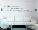 The Best Things in Life Quotes Wall Decal Motivational Vinyl Wall Stickers
